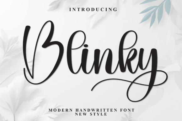 Blinky: A Modern Script Font for Crafters
