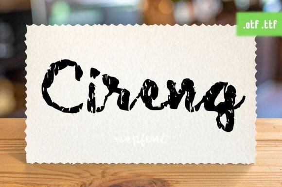 Cireng: A Hand-Drawn Script Font for Editorial Design