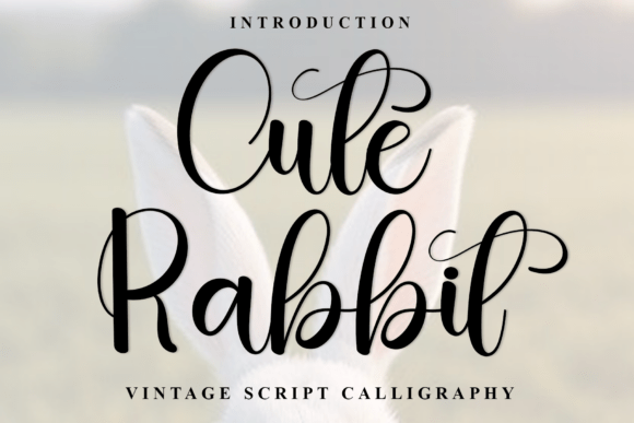 Cute Rabbit: A Vintage Script Font for Branding