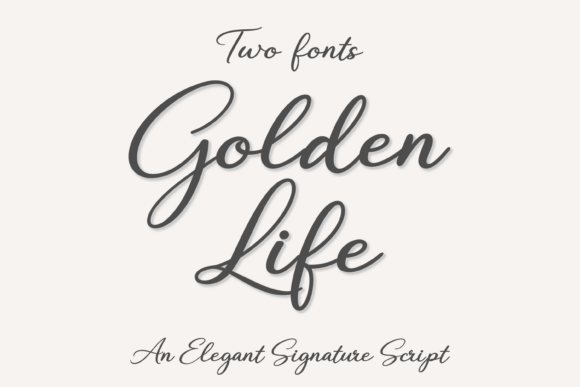 Golden Life: An Elegant Script Font for Crafters