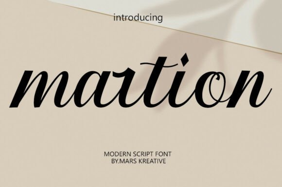 Martion Font: A Modern Script for Bold Campaigns