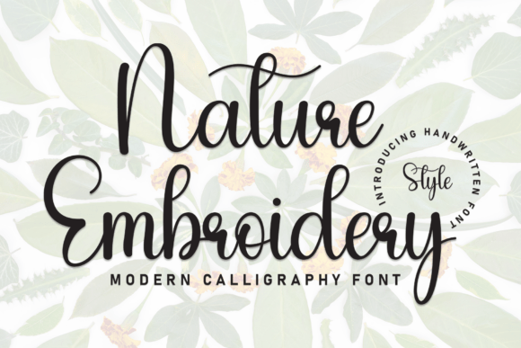 Nature Embroidery: A Premium Display Font for Editors