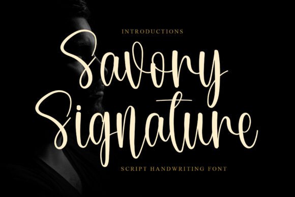 Savory Signature: A Romantic Script Font for Branding