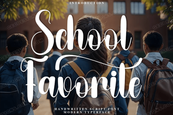 School Favorite: A Festive Script Font for Crafters
